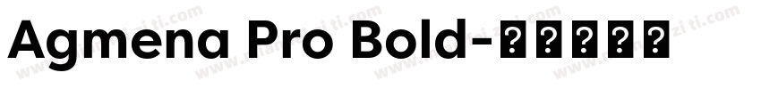 Agmena Pro Bold字体转换